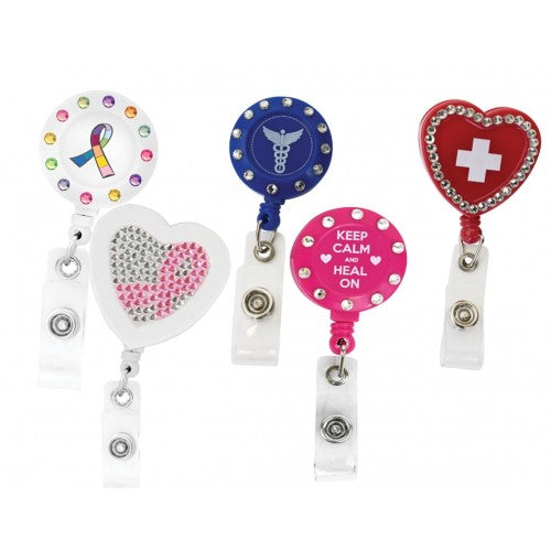 Bling Retractable ID Badge Holder